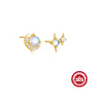 Wholesale S925 Sterling Silver Planet Moonstone Necklace And Earrings Set With Electroplating For Women And Unisex