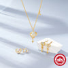 Wholesale S925 Sterling Silver Planet Moonstone Necklace And Earrings Set With Electroplating For Women And Unisex