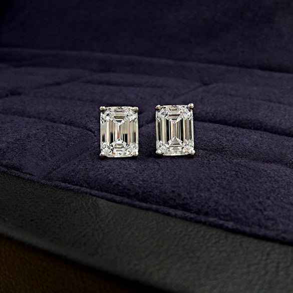 Wholesale S925 Sterling Silver Platinum Plated Square Light Luxury Elegant Design Electroplated Women's Earrings