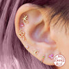 Wholesale S925 Sterling Silver Punk Hiphop Spider Body Puncture Ear Studs For Women With Geometric Design And Environmental Protection Electroplating