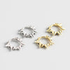 Wholesale S925 Sterling Silver Punk Style Rivet Geometric Earbuckle Earrings