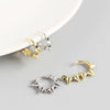 Wholesale S925 Sterling Silver Punk Style Rivet Geometric Earbuckle Earrings