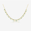 Wholesale S925 Sterling Silver Rectangular Zircon Necklace For Women With Electroplated Rainbow Gemstone Pendant And Regular Clavicle Chain