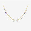 Wholesale S925 Sterling Silver Rectangular Zircon Necklace For Women With Electroplated Rainbow Gemstone Pendant And Regular Clavicle Chain