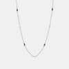 Wholesale S925 Sterling Silver Rectangular Zircon Pendant Necklace With Geometric Design And Electroplating