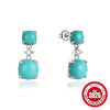 Wholesale S925 Sterling Silver Retro Geometric Earrings