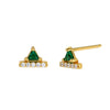 Wholesale S925 Sterling Silver Retro Geometric Inlaid Zircon Earrings For Women