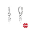 Wholesale S925 Sterling Silver Retro Luxury Geometric Water Drop Star Design Earrings 18K Gold Plated