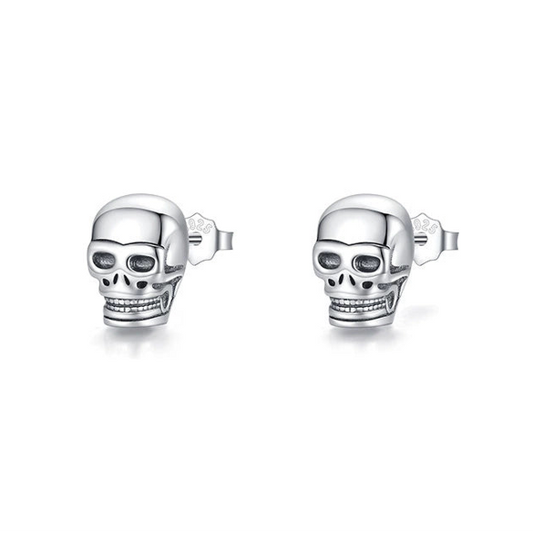 Wholesale S925 Sterling Silver Retro Personality Skull Cartoon Character Earrings