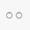 Wholesale S925 Sterling Silver Retro Round Geometric Full Diamond Zircon Clavicle Chain And Women's Light Luxury Earring Set