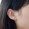 Wholesale S925 Sterling Silver Retro Round Geometric Full Diamond Zircon Clavicle Chain And Women's Light Luxury Earring Set