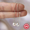 Wholesale S925 Sterling Silver Retro Tassel Pearl Drop Earrings With Star Round Bead Ear Hooks And Geometric Styling