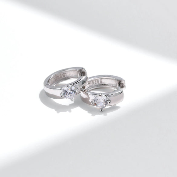 Wholesale S925 Sterling Silver Retro U Shaped Diamond Earrings For Women