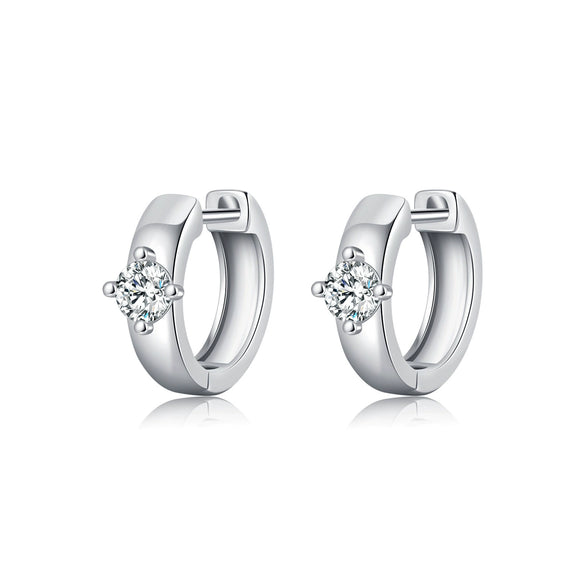 Wholesale S925 Sterling Silver Retro U Shaped Diamond Earrings For Women