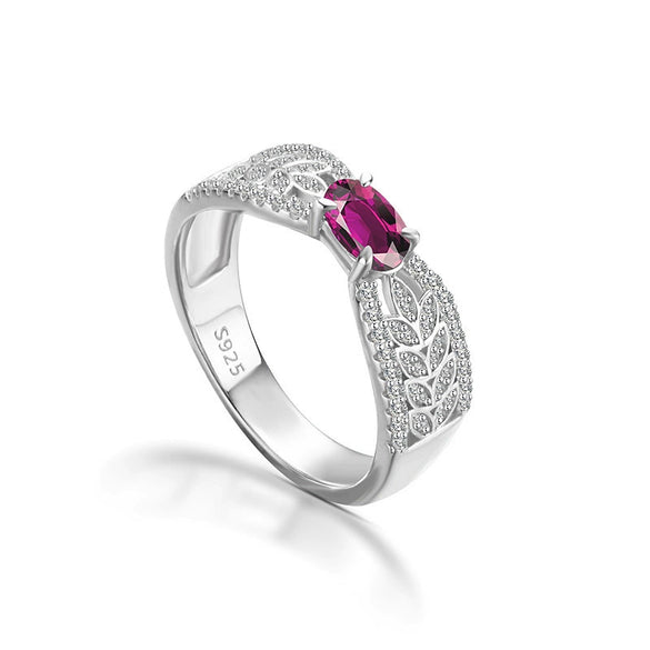 Wholesale S925 Sterling Silver Ring Retro Style With Inlaid High Carbon Diamond Geometric Pattern Electroplated For Women