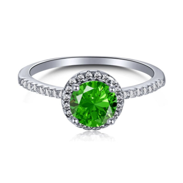 Wholesale S925 Sterling Silver Ring With Emerald And High Carbon Diamond Geometric Retro Style Electroplated For Women