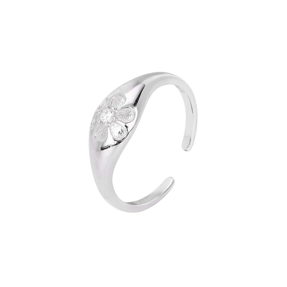 Wholesale S925 Sterling Silver Ring With Flower Pattern For Women