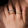 Wholesale S925 Sterling Silver Ring With Geometric Pattern Retro Design Electroplated With Platinum Or 18K Gold For Women And Unisex