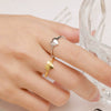 Wholesale S925 Sterling Silver Ring With High Grade Zircon Inlaid Light Luxury Geometric Design