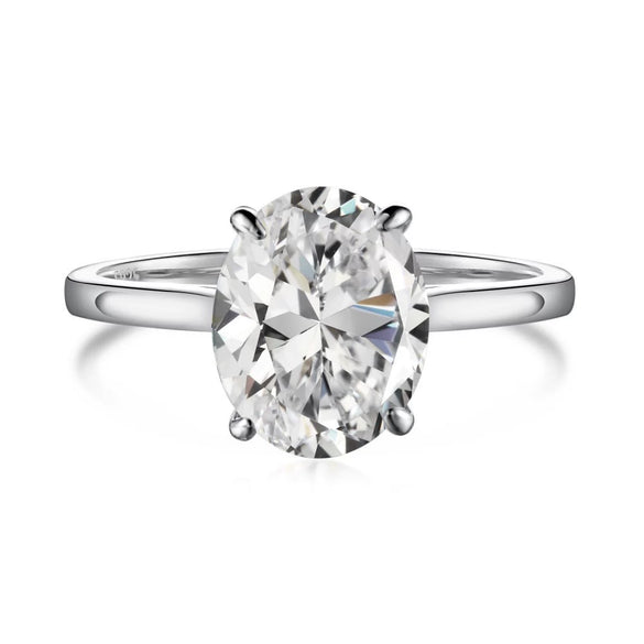 Wholesale S925 Sterling Silver Ring With High Grade Zircon Inlaid Light Luxury Geometric Design