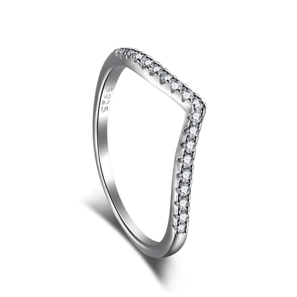 Wholesale S925 Sterling Silver Ring With High Grade Zircon Inlaid Light Luxury Geometric Design