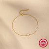 Wholesale S925 Sterling Silver Round Bag Set Zircon O Word Chain Bracelet Necklace Electroplated Unisex Jewelry