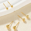 Wholesale S925 Sterling Silver Round Ball Mini Bean Ear Piercing Ear Needles Ear Bone Nails Electroplated Geometric Earrings For Women