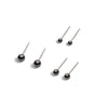 Wholesale S925 Sterling Silver Round Ball Mini Bean Ear Piercing Ear Needles Ear Bone Nails Electroplated Geometric Earrings For Women