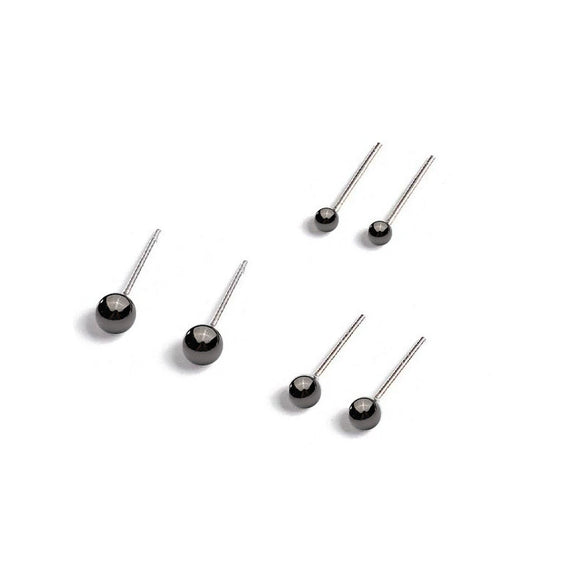 Wholesale S925 Sterling Silver Round Ball Mini Bean Ear Piercing Ear Needles Ear Bone Nails Electroplated Geometric Earrings For Women