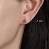 Wholesale S925 Sterling Silver Round Ball Mini Bean Ear Piercing Ear Needles Ear Bone Nails Electroplated Geometric Earrings For Women