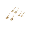 Wholesale S925 Sterling Silver Round Ball Mini Bean Ear Piercing Ear Needles Ear Bone Nails Electroplated Geometric Earrings For Women