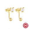 Wholesale S925 Sterling Silver Round Bead Fashionable Ear Studs Earrings With Electroplating For Women Horse Eyes Design