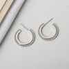Wholesale S925 Sterling Silver Round Beads Fan Shaped Women's Earrings
