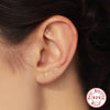 Wholesale S925 Sterling Silver Round Cross Tassel Flat Bottom Internal Thread Piercing Ear Bone Nail For Women With Geometric Design And Electroplating