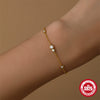 Wholesale S925 Sterling Silver Round Diamondencrusted Niche Design Light Luxury Elegant Minimalist Geometric Bracelet For Women With Electroplating And Real Gold Plating