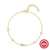 Wholesale S925 Sterling Silver Round Diamondencrusted Niche Design Light Luxury Elegant Minimalist Geometric Bracelet For Women With Electroplating And Real Gold Plating