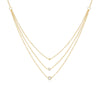 Wholesale S925 Sterling Silver Round Diamondencrusted Threelayer Stacked Collarbone Chain With Electroplating For Women