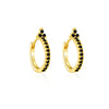 Wholesale S925 Sterling Silver Round Earrings With Zircon Electroplated With 18K Gold Fashion Ol And Geometric Style Unisex