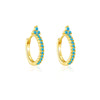 Wholesale S925 Sterling Silver Round Earrings With Zircon Electroplated With 18K Gold Fashion Ol And Geometric Style Unisex