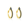 Wholesale S925 Sterling Silver Round Earrings With Zircon Electroplated With 18K Gold Fashion Ol And Geometric Style Unisex