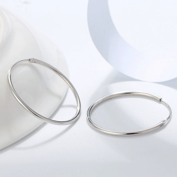 Wholesale S925 Sterling Silver Round Earrings With Zircon Inlay And Electroplating