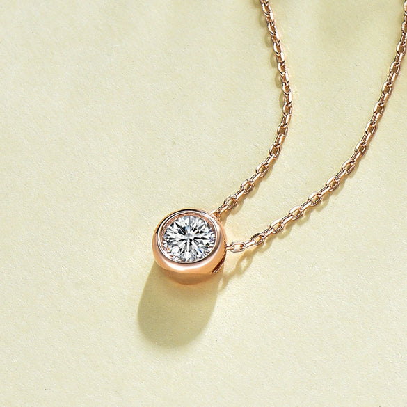 Wholesale S925 Sterling Silver Round Geometric Clavicle Chain Necklace With Electroplating For Women
