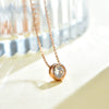 Wholesale S925 Sterling Silver Round Geometric Clavicle Chain Necklace With Electroplating For Women