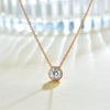 Wholesale S925 Sterling Silver Round Geometric Clavicle Chain Necklace With Electroplating For Women