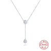 Wholesale S925 Sterling Silver Round Geometric Pendant Necklace With O Chain And Electroplating