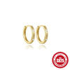 Wholesale S925 Sterling Silver Round Micro Inlaid Zircon Geometric Corrugated Ear Buckle Ear Studs Jewelry With Electroplating