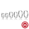 Wholesale S925 Sterling Silver Round Micro Inlaid Zircon Geometric Corrugated Ear Buckle Ear Studs Jewelry With Electroplating