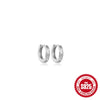 Wholesale S925 Sterling Silver Round Micro Inlaid Zircon Geometric Corrugated Ear Buckle Ear Studs Jewelry With Electroplating