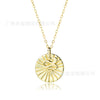 Wholesale S925 Sterling Silver Round Snake Pendant Necklace With Regular Long Chain And Platinum Or 18K Gold Electroplating For Women