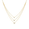 Wholesale S925 Sterling Silver Round Three Layer Stacked Collarbone Chain With Full Diamond O Chain Geometric Pattern Electroplated For Women